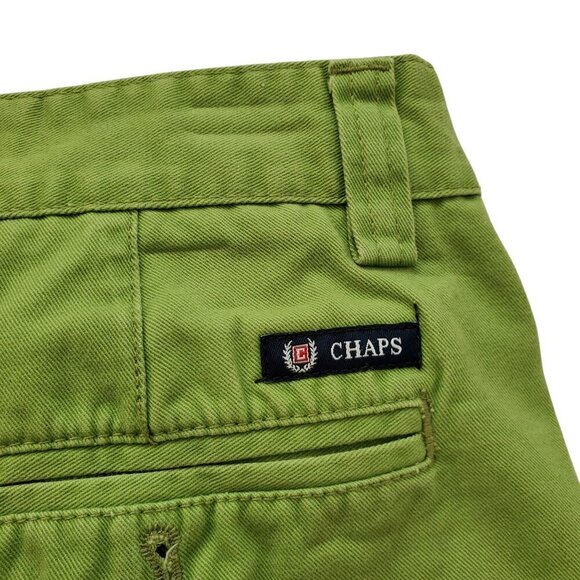 CHAPS MEN GREEN SHORTS SZ 32 - Picture 2 of 7